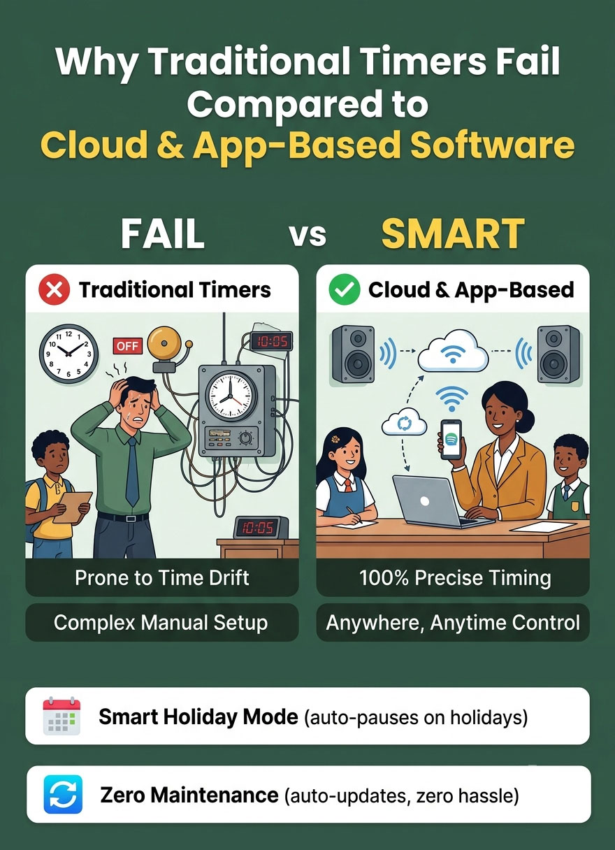 Time Management Improvement Chart with Digital Bell Software